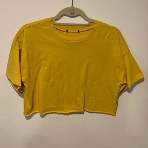Yellow crop top